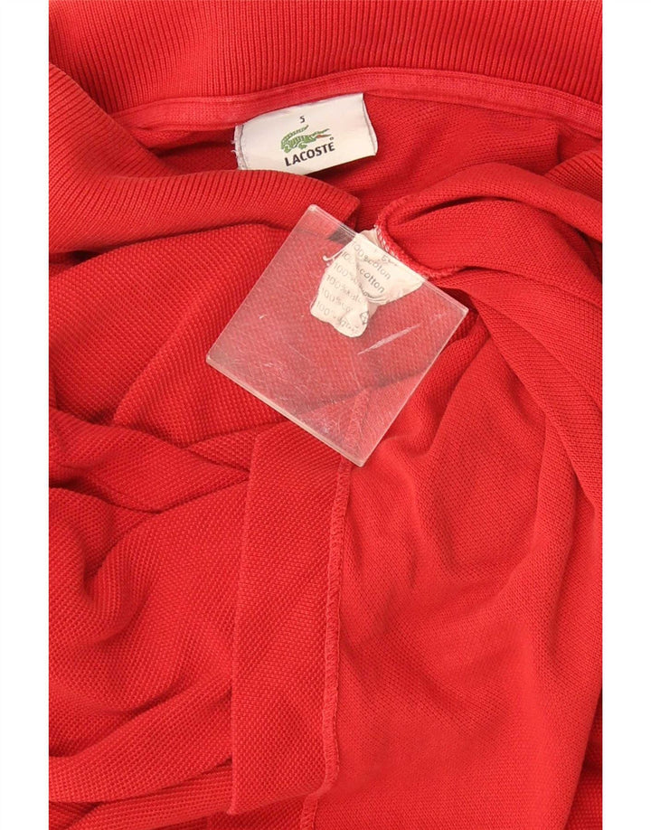 Polo da uomo Lacoste taglia 5 grande rossa in cotone classica