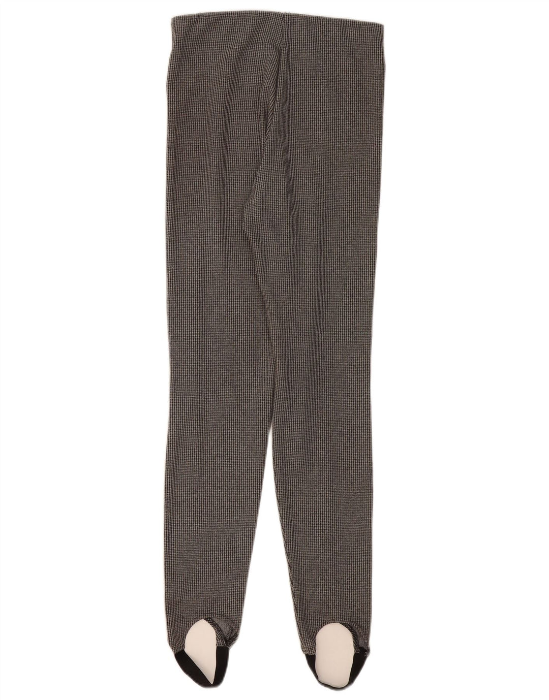 Pantaloni casual con staffa da donna Zara UK 12 pied de poule grigio medio