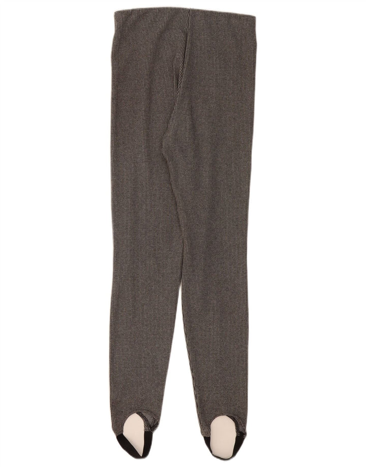 Pantaloni casual con staffa da donna Zara UK 12 pied de poule grigio medio