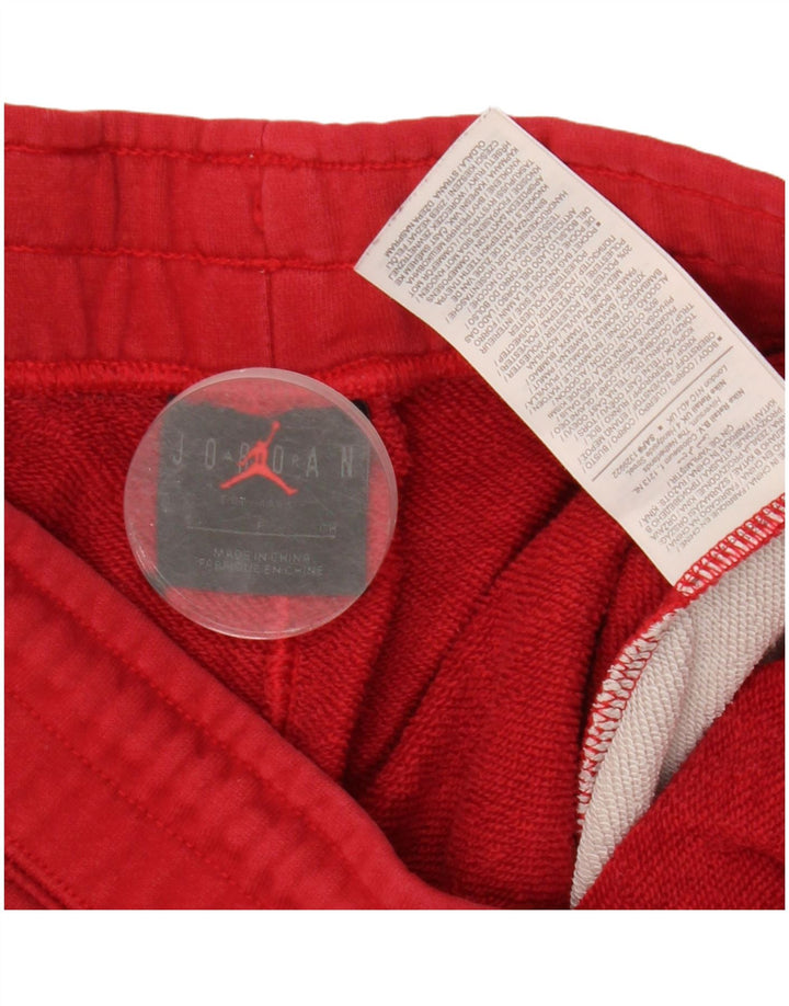 Pantaloncini sportivi Jordan da uomo piccoli in cotone color block rosso