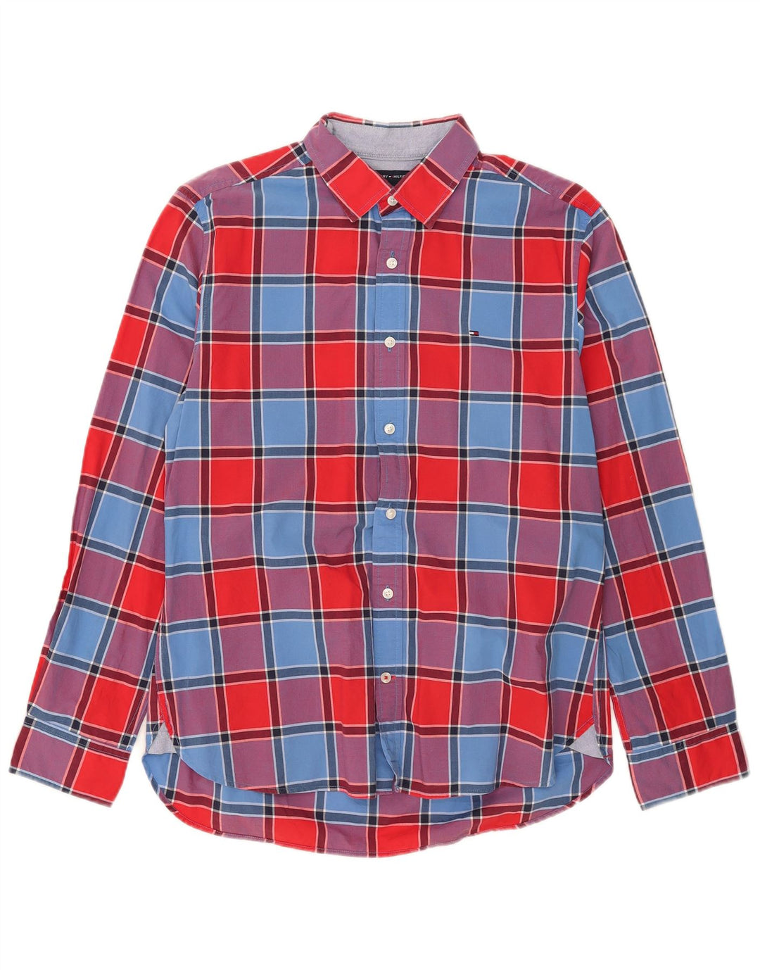 Camicia da uomo Tommy Hilfiger in cotone a quadri multicolore medio