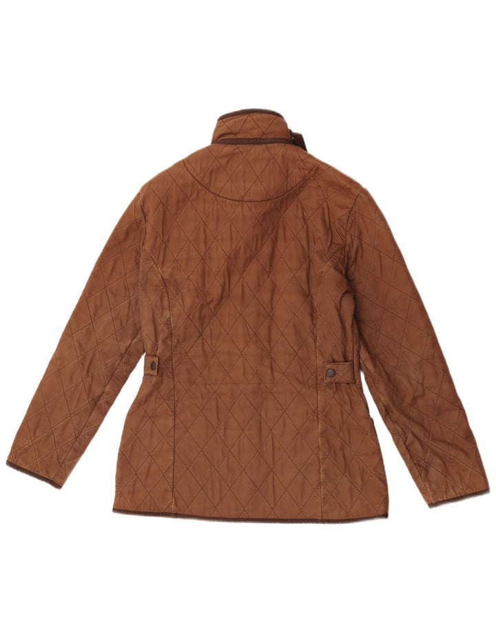 Giacca trapuntata da donna Barbour UK 10 piccola in cotone marrone