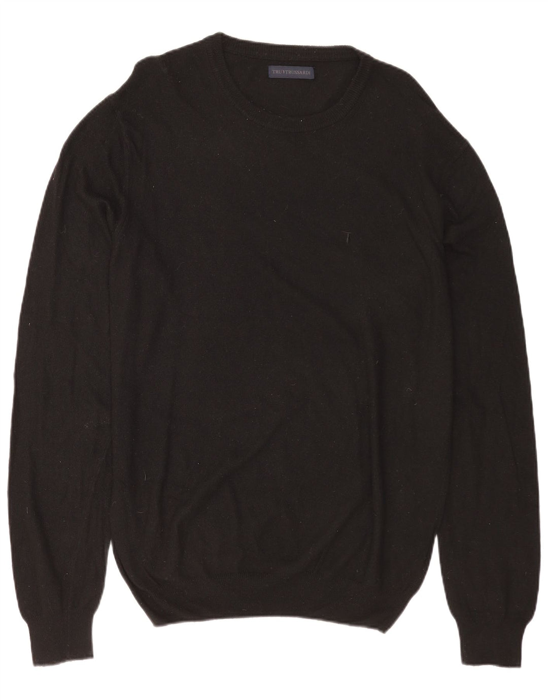 Maglione Uomo TRUSSARDI Collo a Barca Large Nero in Poliammide