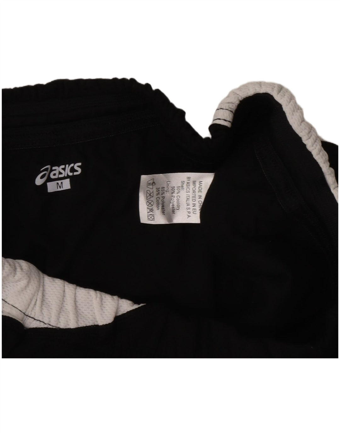 Asics Pantaloncini sportivi grafici da donna UK 12 Medium Nero Colourblock Poliestere