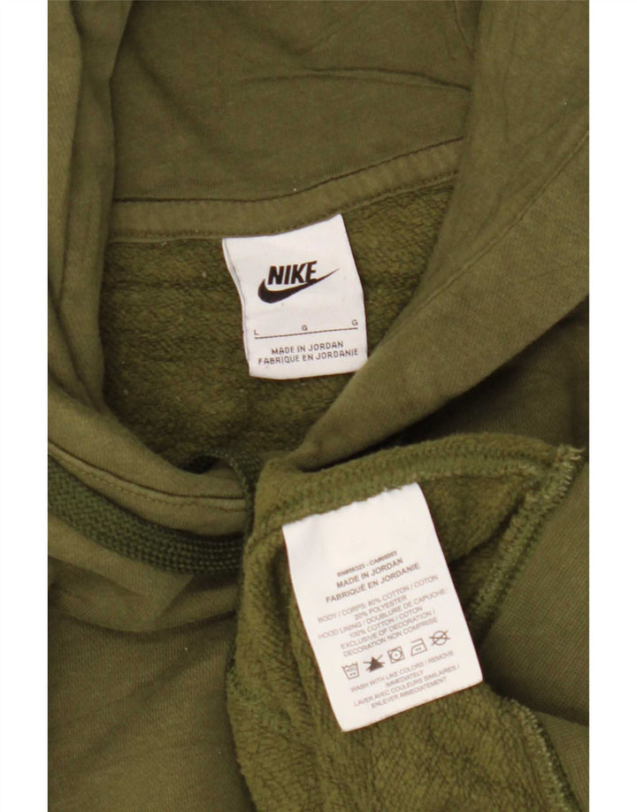 Felpa con cappuccio da uomo Nike Large in cotone kaki