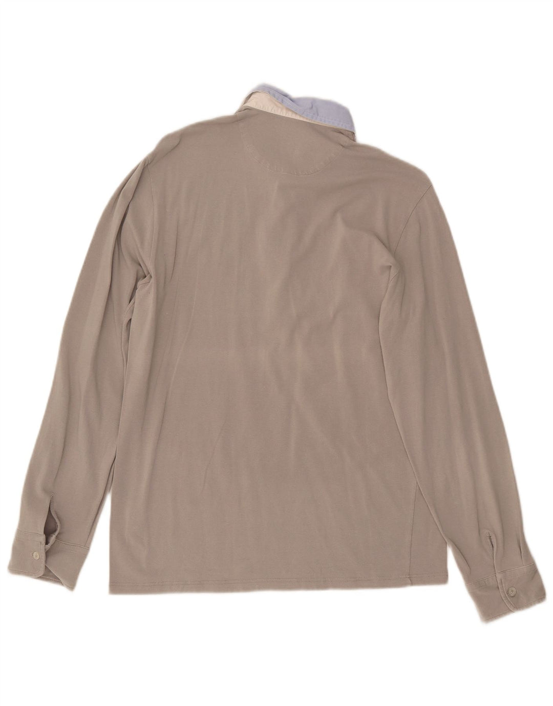 FRED PERRY Polo da uomo a maniche lunghe grande in cotone color block grigio