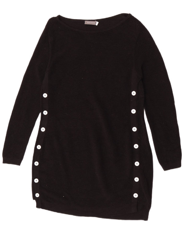 Abito maglione a maniche lunghe da donna MINT VELVET UK 12 Viscosa nera media