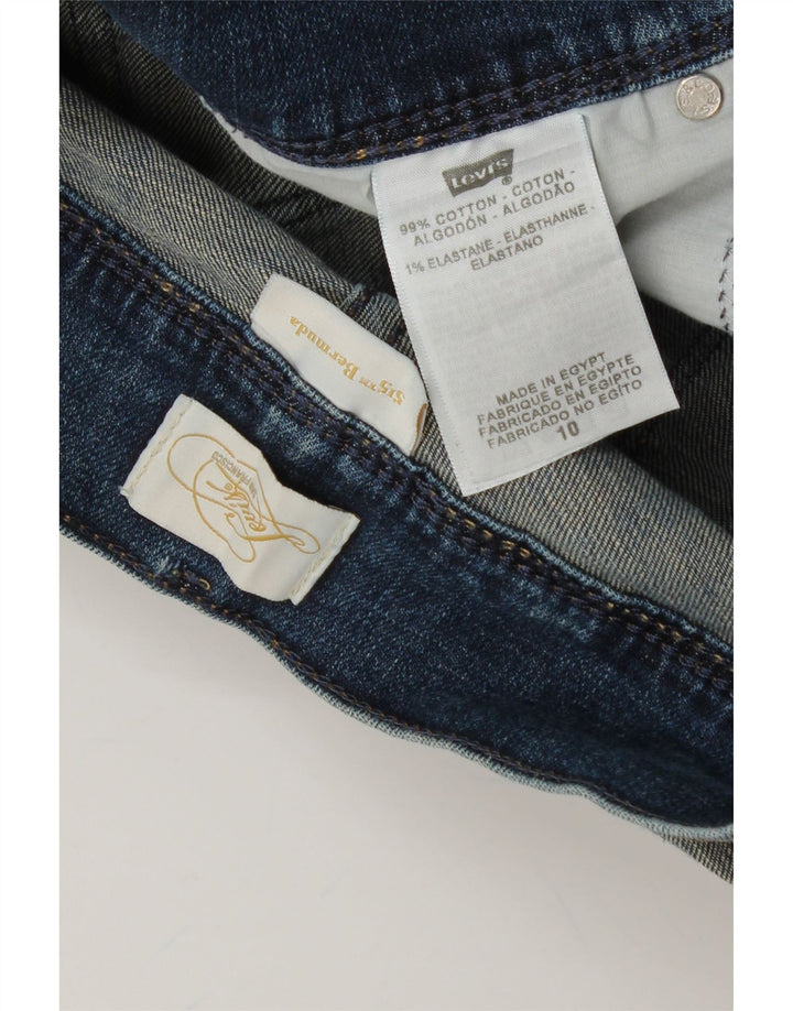 LEVI'S Womens 515 Bermuda Denim Shorts US 10 Large W32 Blue Cotton Vintage Levi's and Second-Hand Levi's from Messina Hembry 