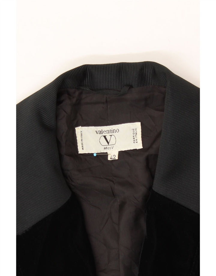 VALENTINO Giacca blazer doppiopetto corta da donna IT 42 media nera