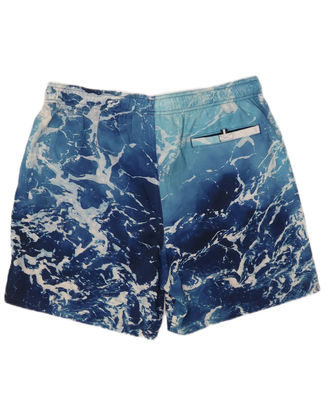 Marks & Spencer Pantaloncini da bagno da uomo con motivo astratto, grandi in poliestere blu