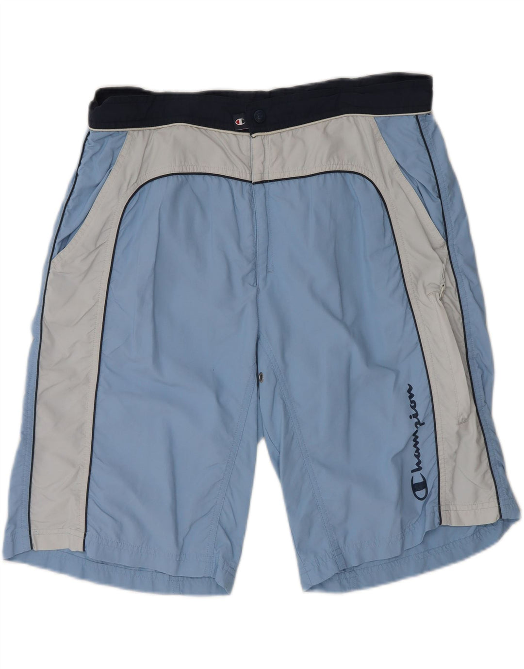 Pantaloncini da bagno da uomo CHAMPION XL Poliestere color block blu