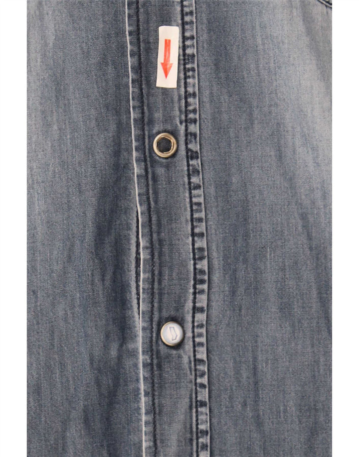 Camicia di jeans da uomo Gas XL in cotone blu