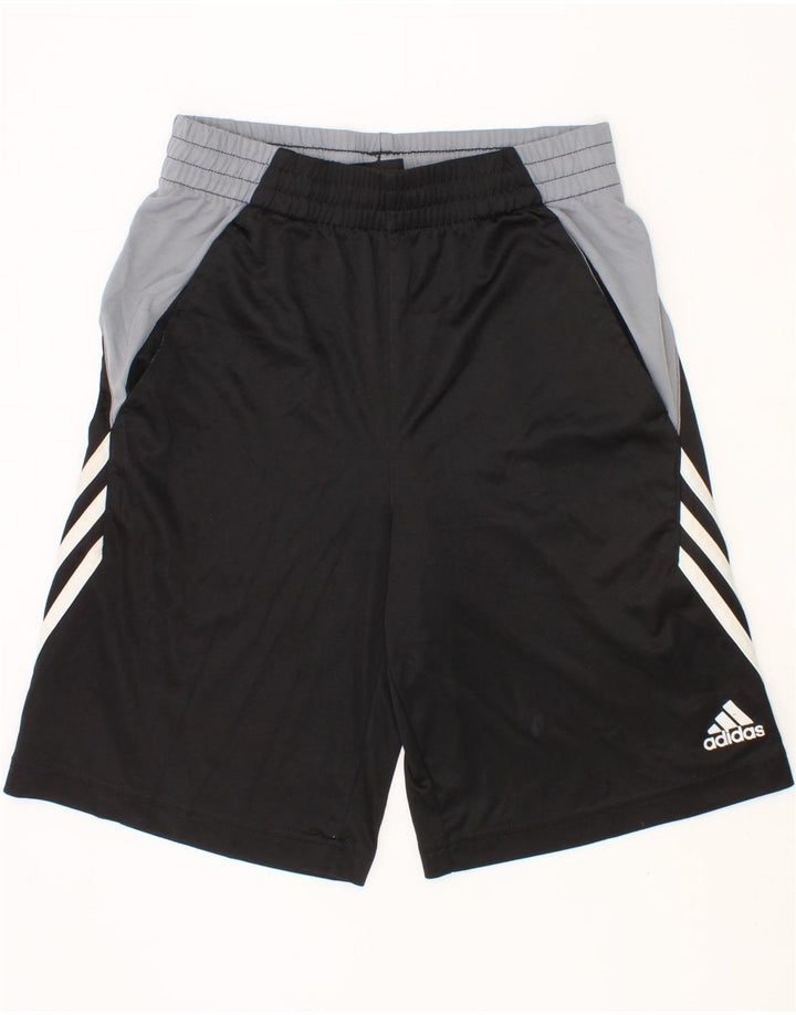 Pantaloncini sportivi ADIDAS da bambino 7-8 anni Small in poliestere color block nero