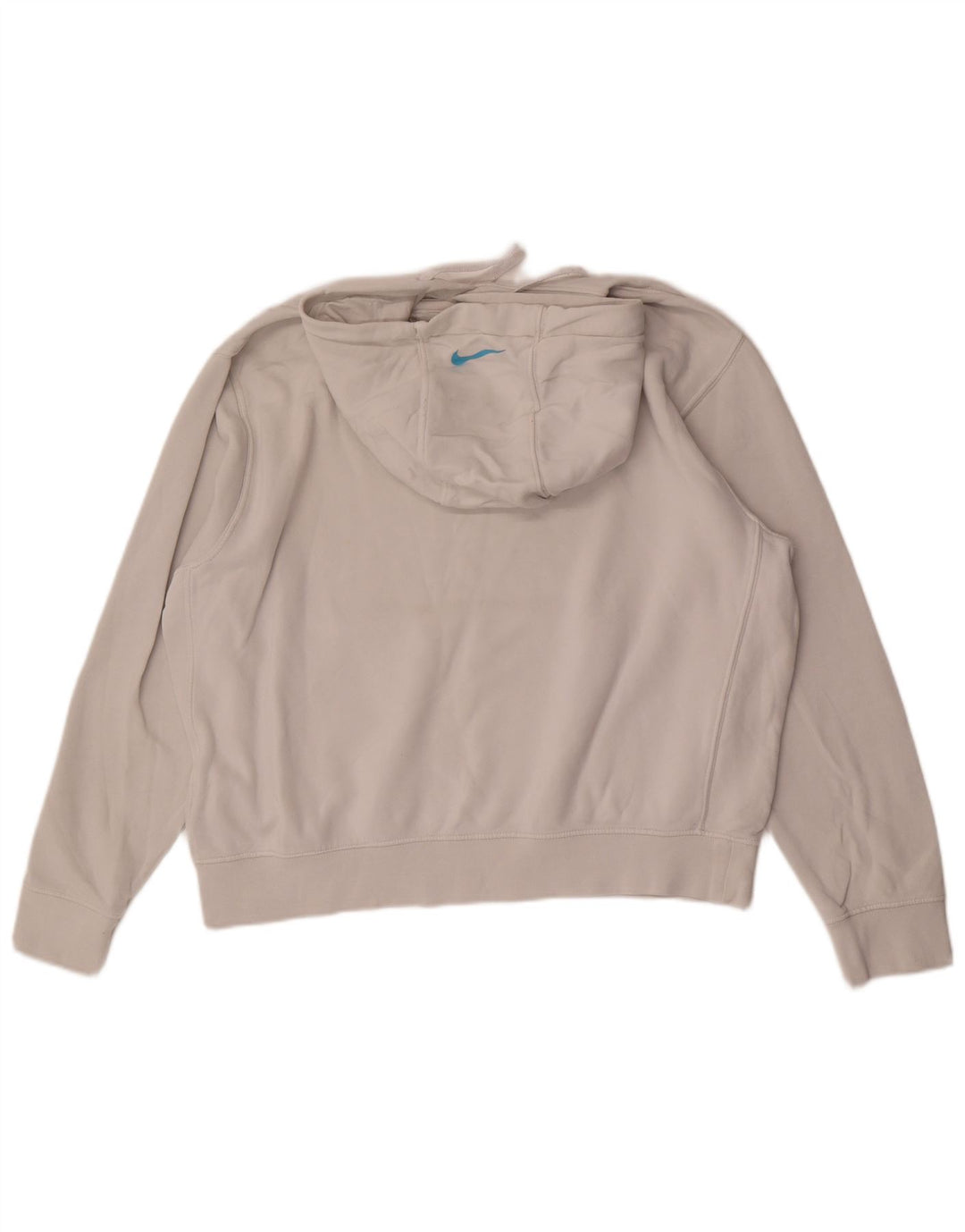 Felpa con cappuccio grafica da uomo Nike Large in cotone bianco