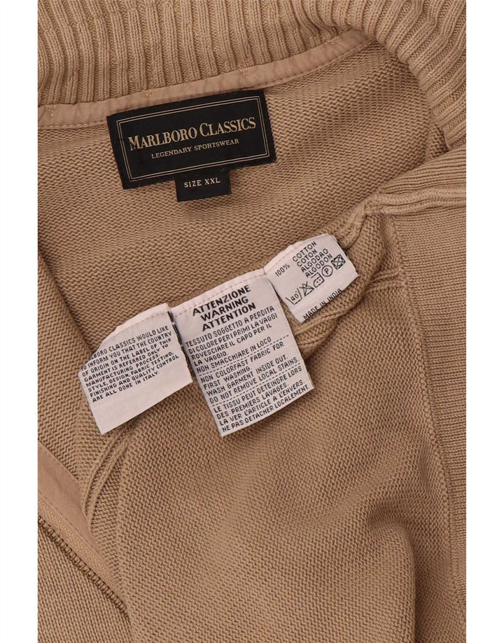 Maglione cardigan da uomo Marlboro Classics 2XL cotone beige