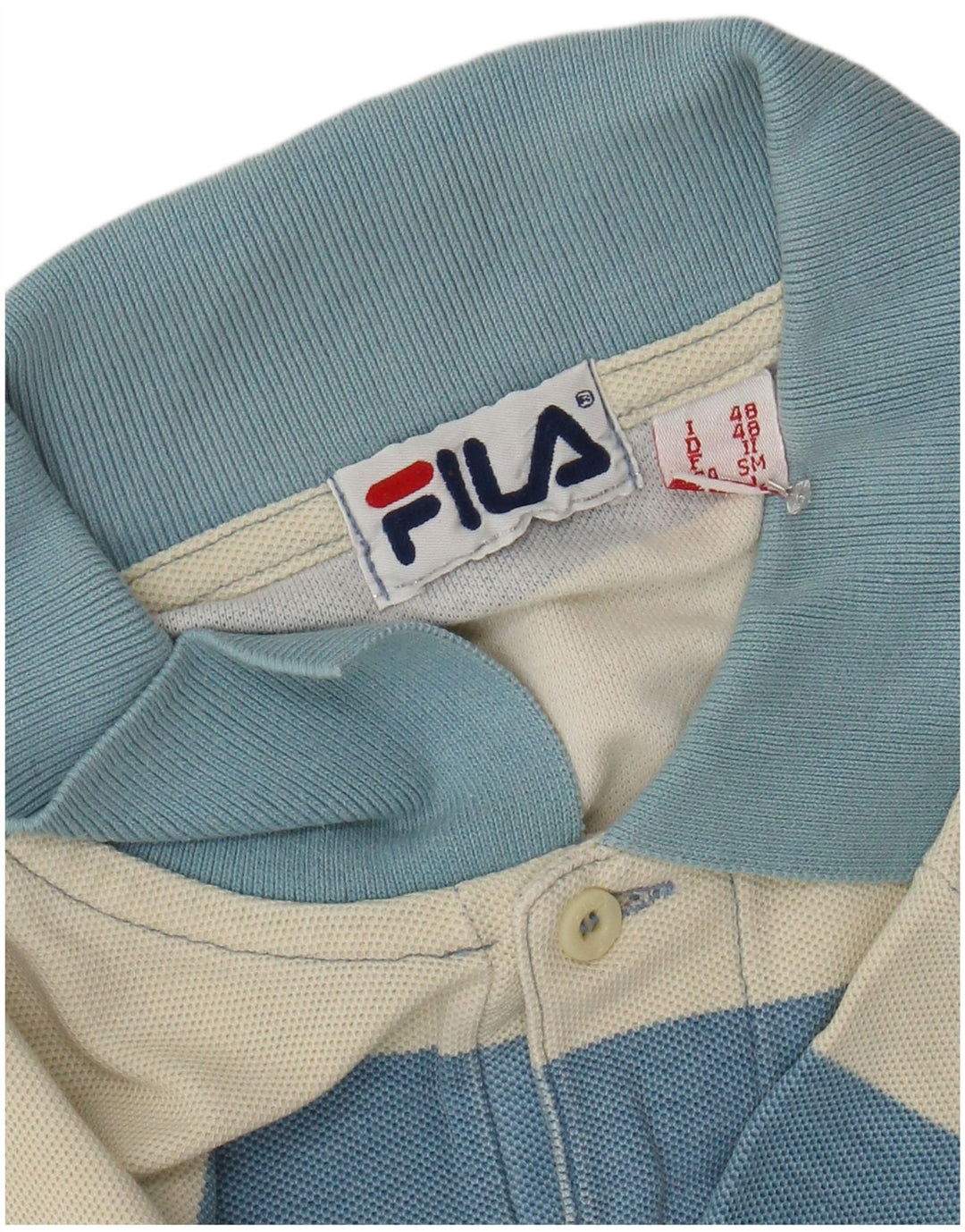 Polo da uomo FILA IT 48 a righe blu medio