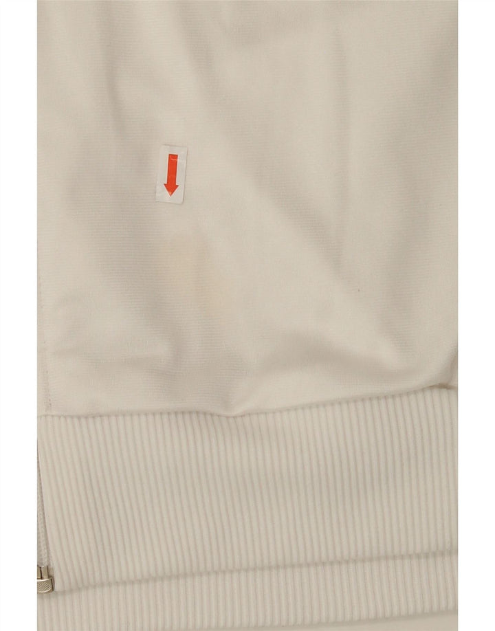 VINTAGE Mens Graphic Tracksuit Top Jacket IT 54 XL White Polyester Vintage Vintage and Second-Hand Vintage from Messina Hembry 