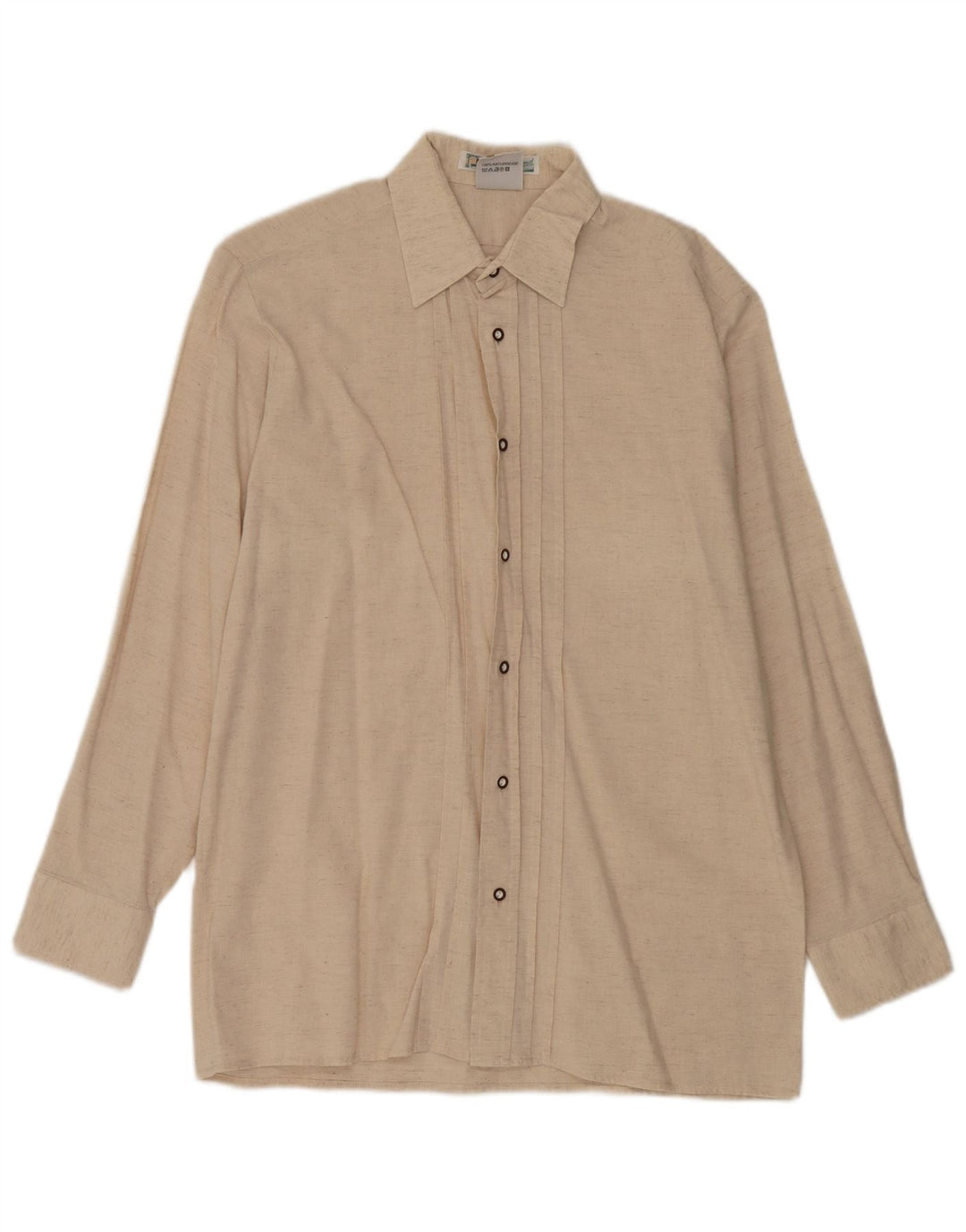 Camicia vintage da uomo taglia 40 in seta beige media