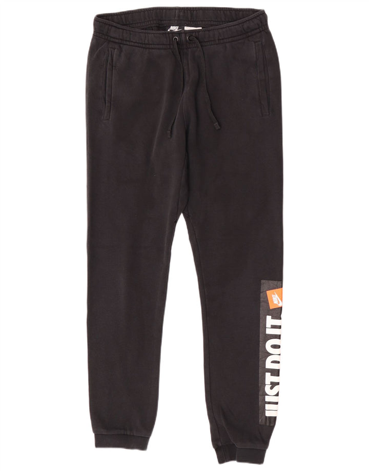 Pantaloni da tuta con grafica Nike da uomo, pantaloni da jogging, cotone medio nero