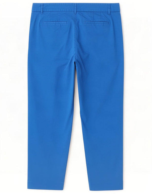 J. Crew Womens Straight Chino Trousers UK 6 XS W27 L25 Blue Cotton