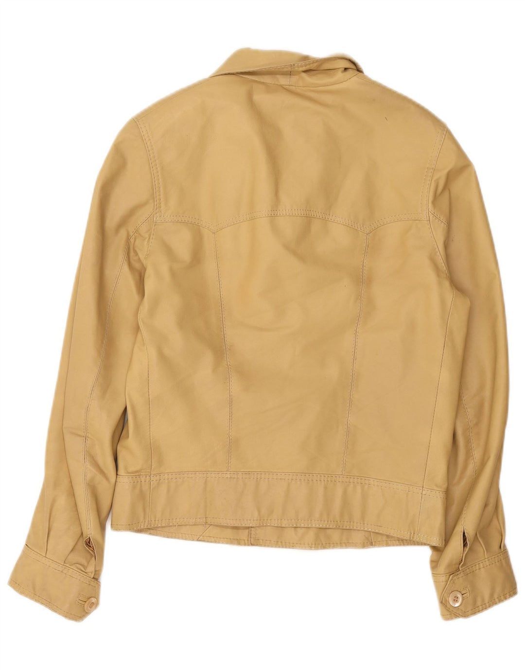 Giubbotto bomber vintage da donna UK 10 piccolo beige