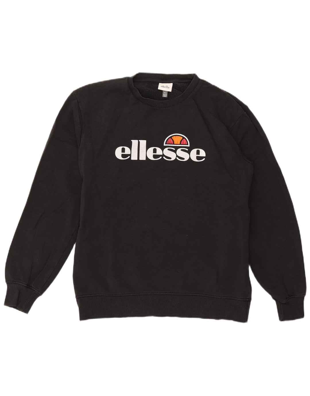 ELLESSE Felpa grafica da uomo Maglione grande cotone nero