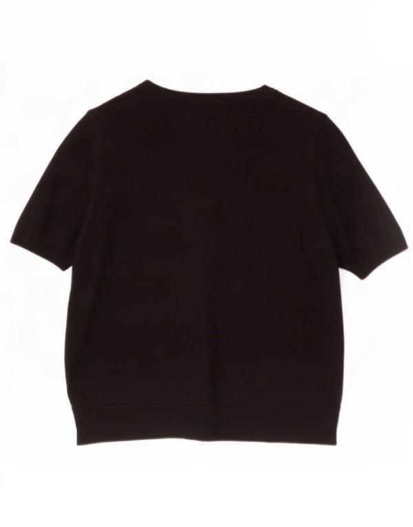 T-shirt da donna Marks & Spencer Top UK 14 Large in viscosa nera