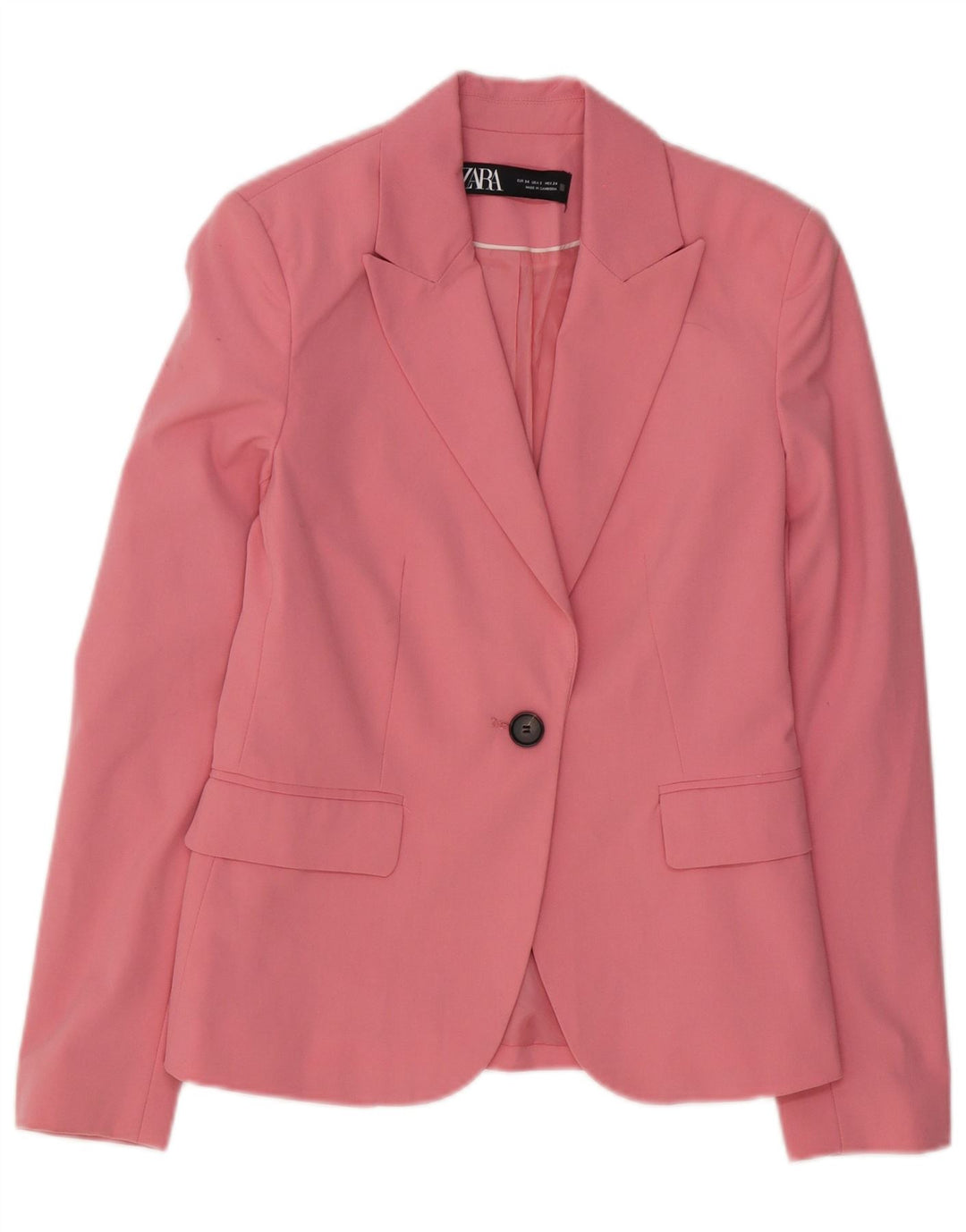 Giacca blazer a 1 bottone da donna Zara EU 34 2XS poliestere rosa