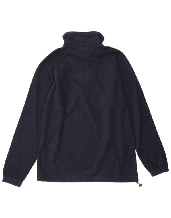 Maglione in pile da uomo Kappa con zip e collo piccolo in poliestere blu navy