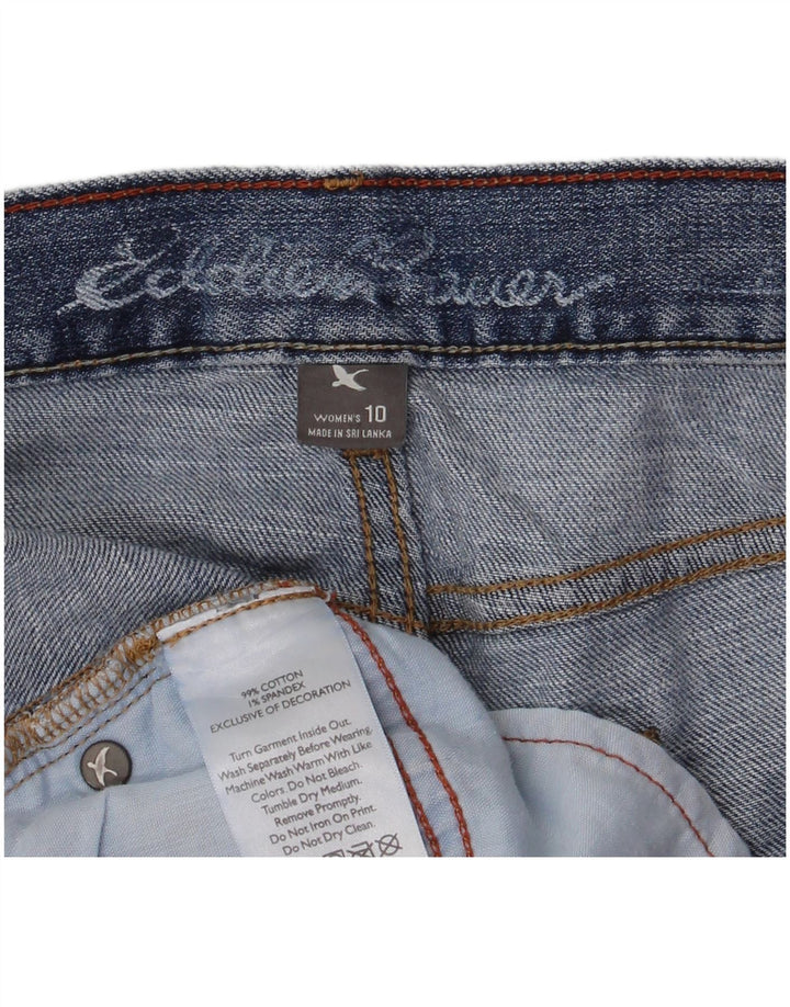 Pantaloncini di jeans da donna Eddie Bauer US 12 Large W34 cotone blu