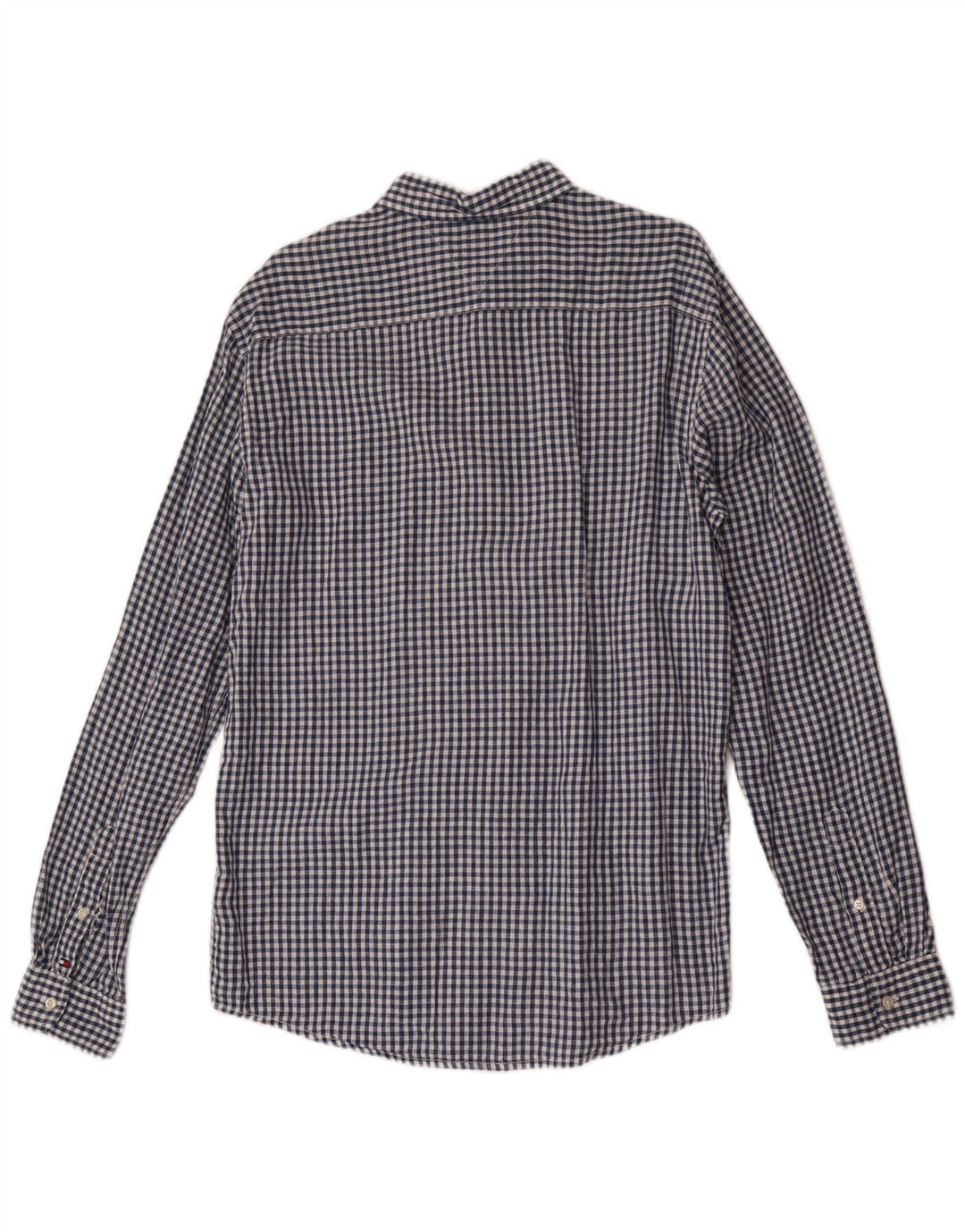 Camicia da uomo Tommy Hilfiger in lino a quadretti blu medio