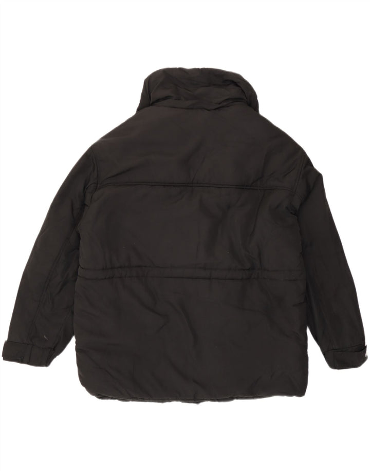 Giacca imbottita oversize in sherpa da donna Zara UK 14 poliestere nero medio