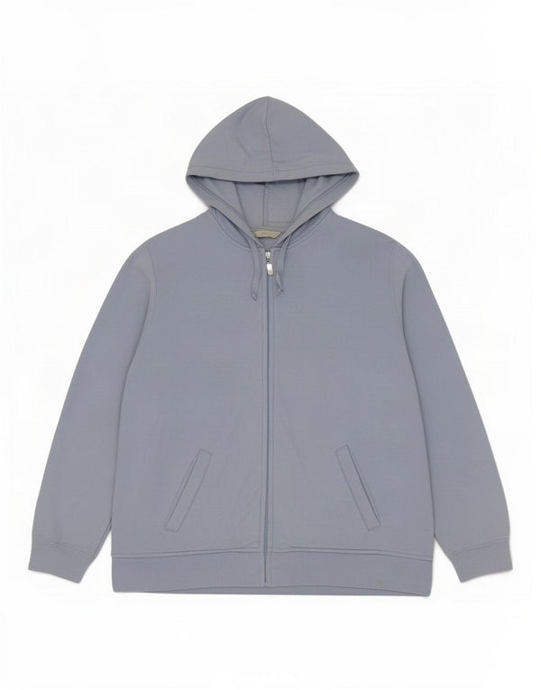 Maglione con cappuccio e zip da donna Marks & Spencer UK 16 grande cotone blu