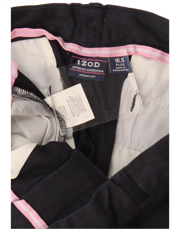 Pantaloni chino dritti da ragazzo IZOD 15-16 anni W30 L29 cotone blu navy