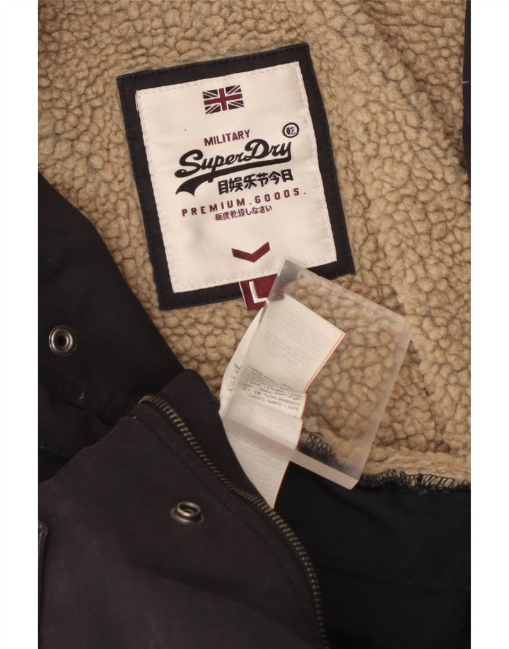 Giacca utility da uomo Superdry UK 40 grande cotone nero