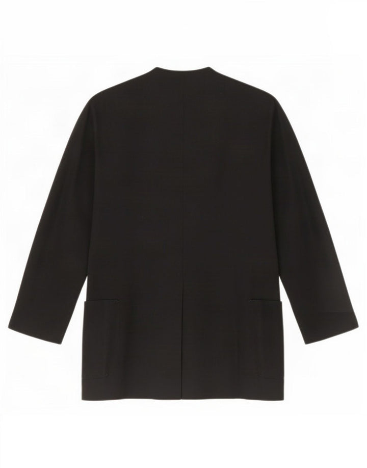 Giacca blazer da donna a 4 bottoni Marella UK 12 media nera in lana vergine