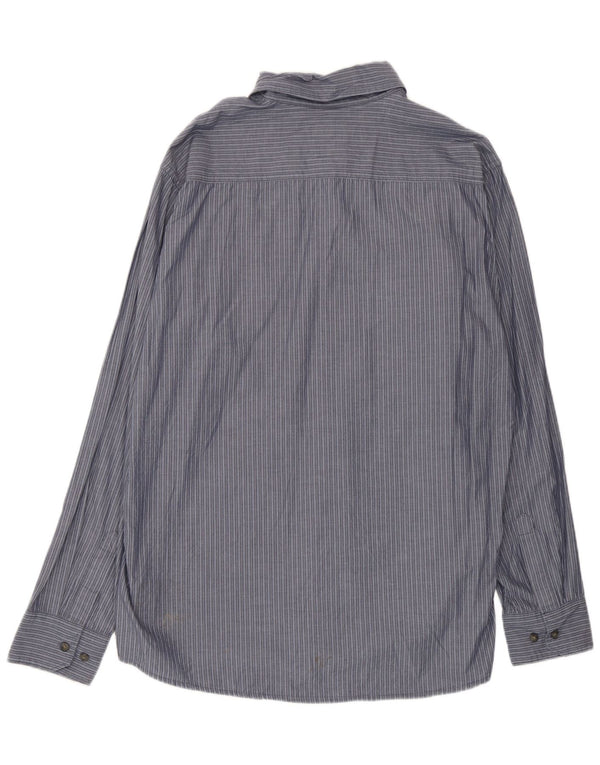 Camicia da uomo Wrangler XL in cotone a righe blu