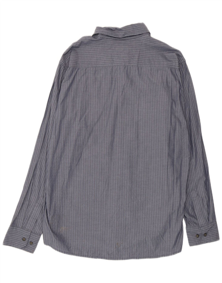 Camicia da uomo Wrangler XL in cotone a righe blu