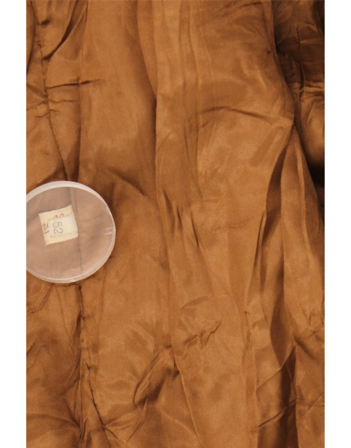 Cappotto in pelle vintage da uomo IT 52 XL in pelle marrone