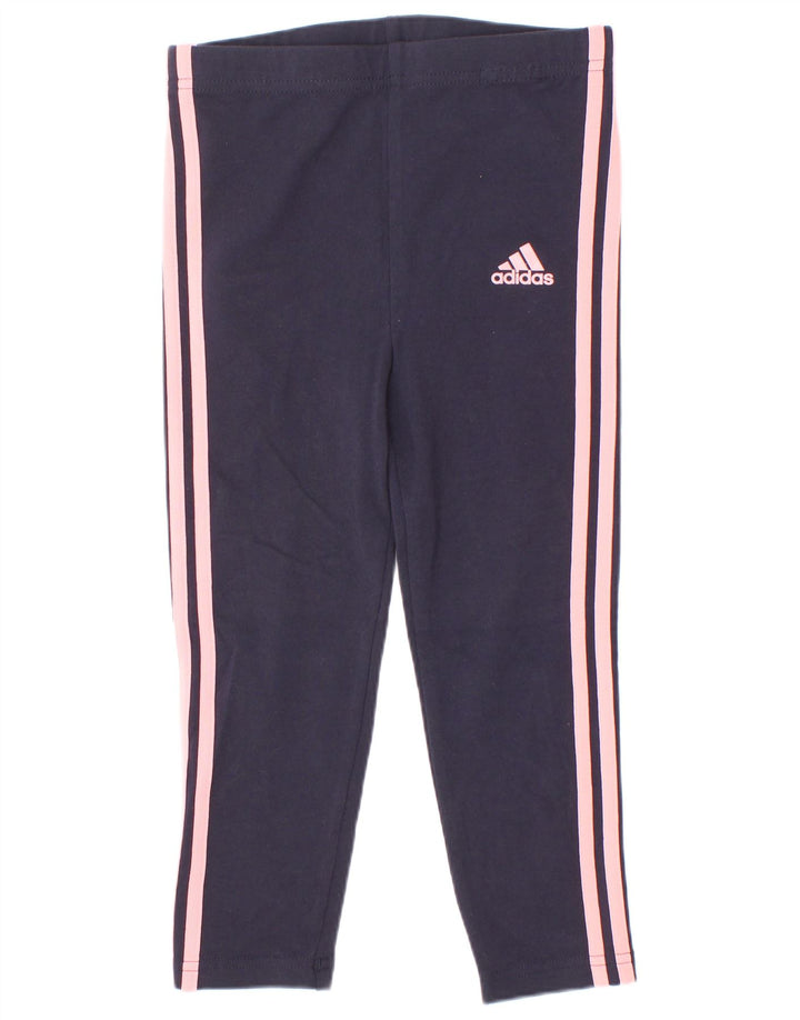 Leggings Adidas Bambina 3-4 Anni Blu Navy