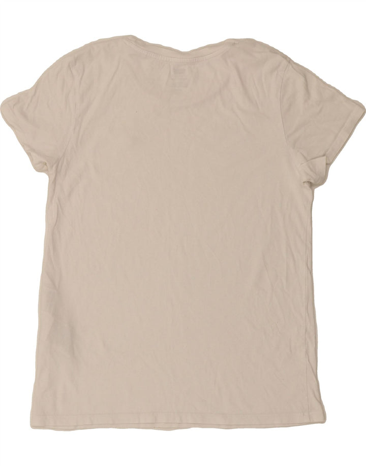 LEVI'S Womens Perfect Crew T-Shirt Top UK 14 Medium White Cotton Vintage Levi's and Second-Hand Levi's from Messina Hembry 