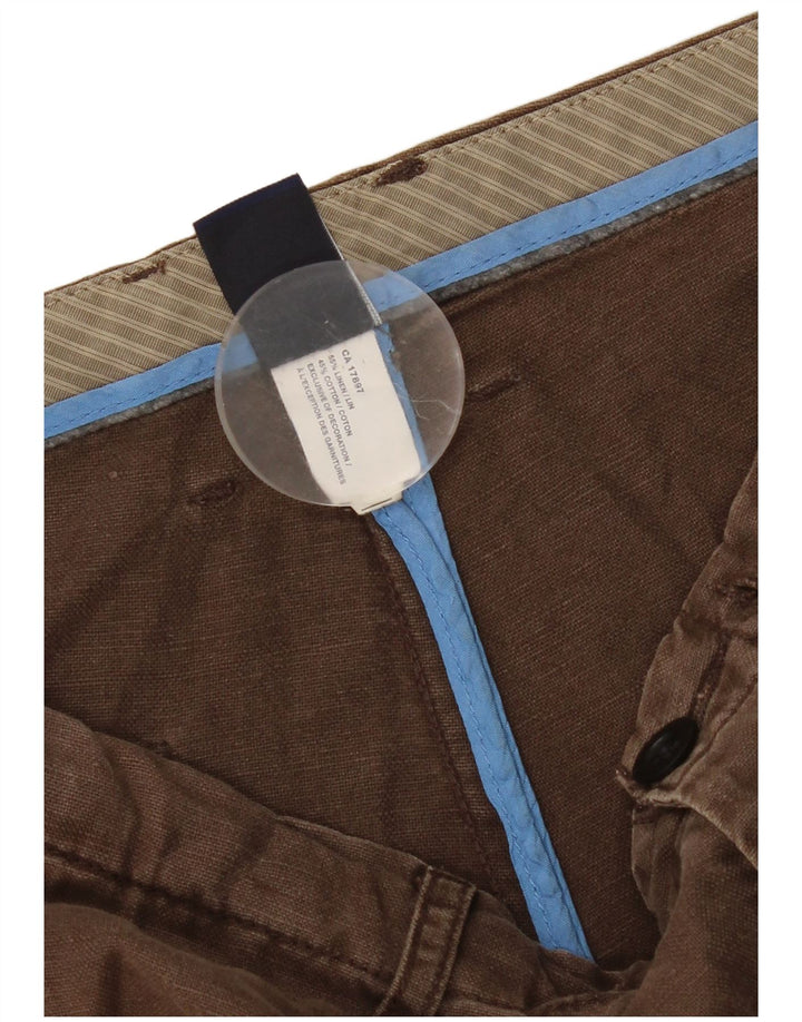Pantaloncini Bermuda Gap da uomo con vestibilità ampia e regolare, medi, W32, lino marrone