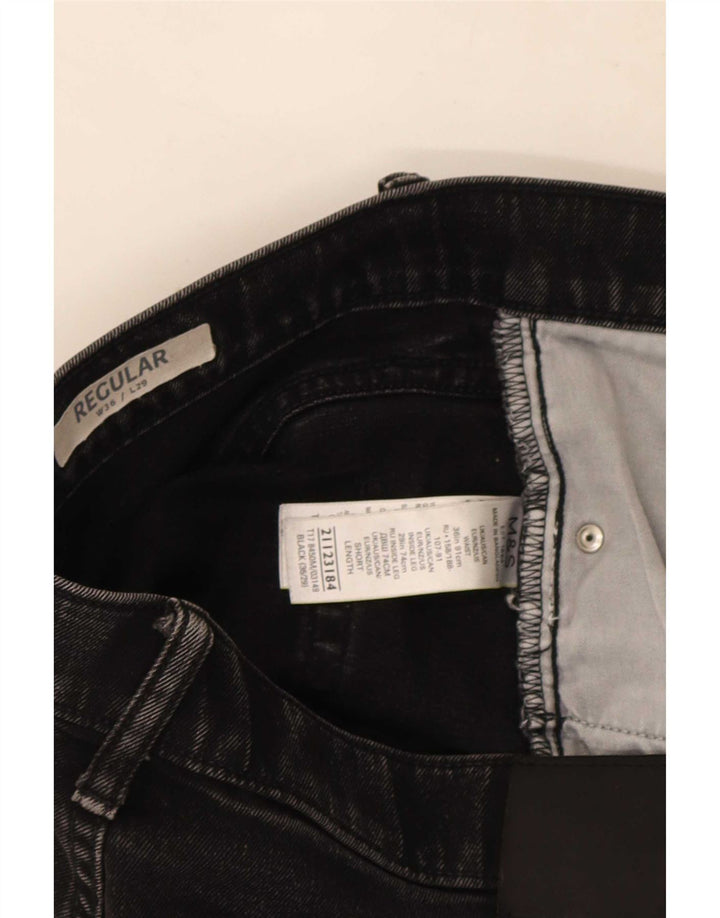Jeans dritti da uomo Marks & Spencer W36 L27 cotone nero
