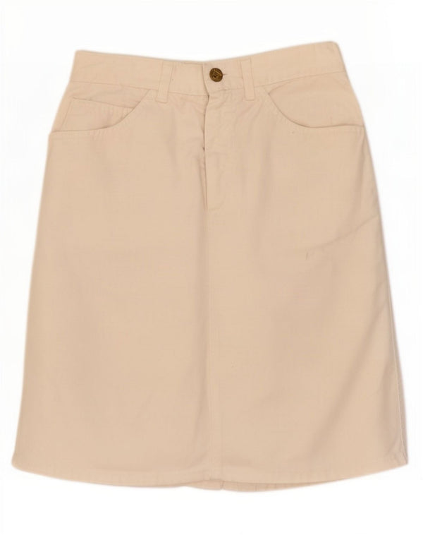 Gonna di jeans vintage da donna 2XS W23 bianca