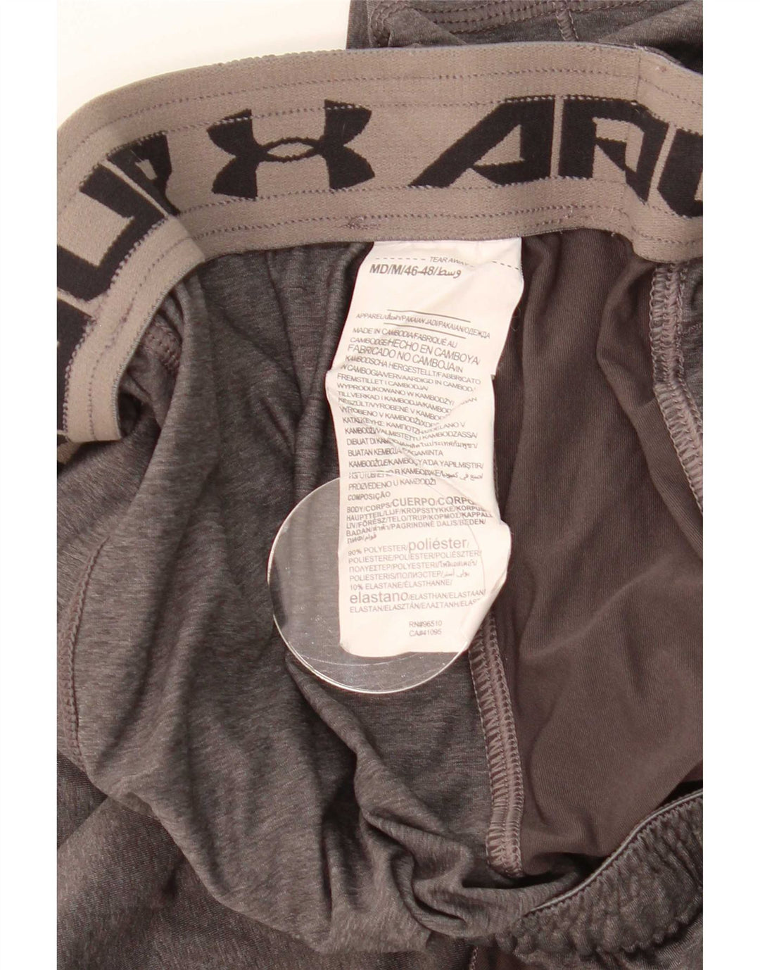 Pantaloncini sportivi da uomo Under Armour in poliestere grigio medio