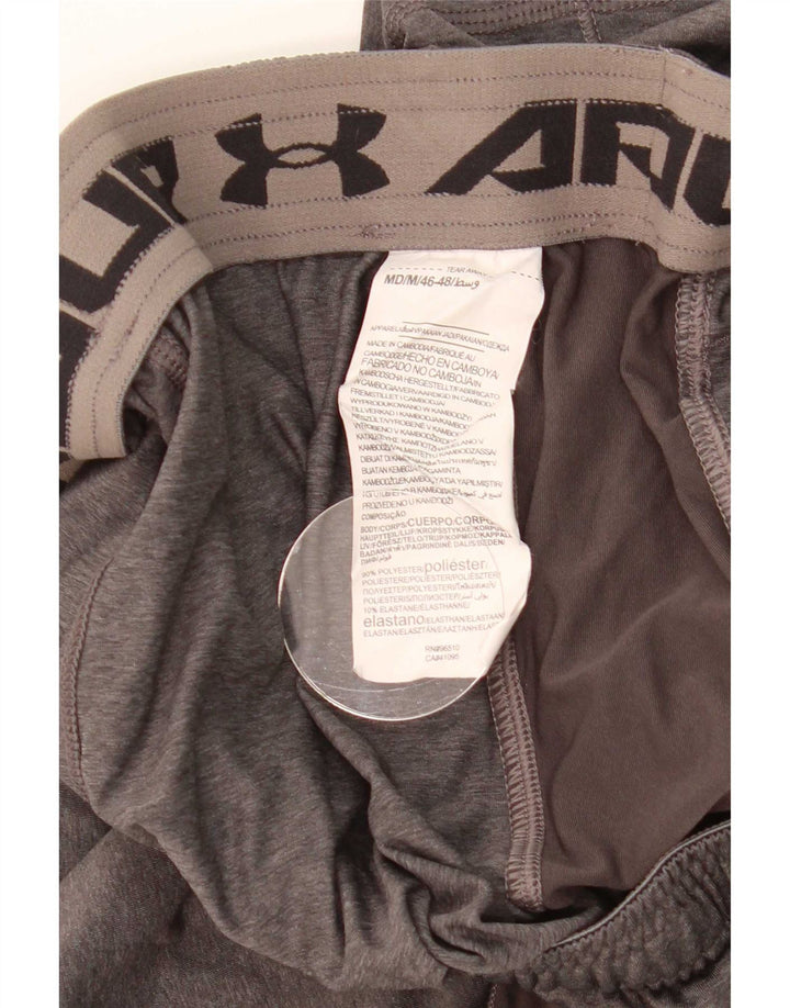 Pantaloncini sportivi da uomo Under Armour in poliestere grigio medio