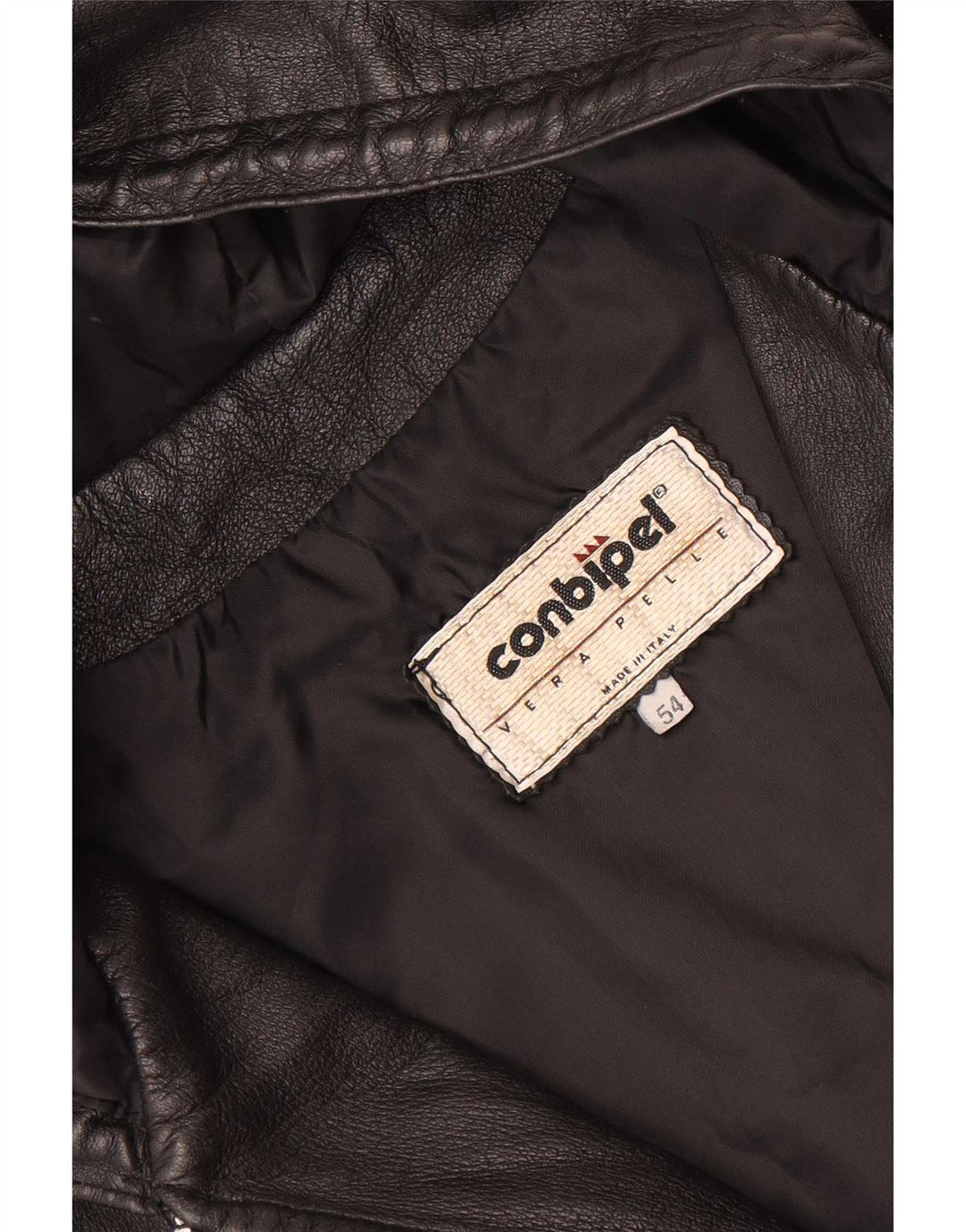 Giacca in pelle da uomo con cappuccio Conbipel IT 54 XL Nera
