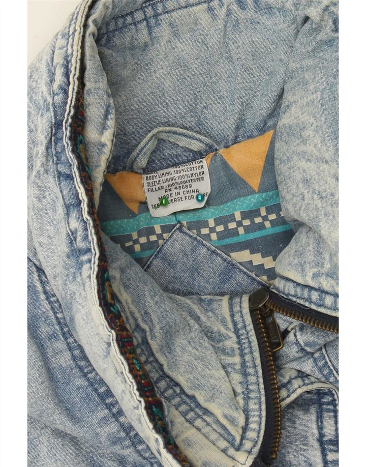 Cappotto in denim oversize da donna vintage UK 18 XL in cotone blu