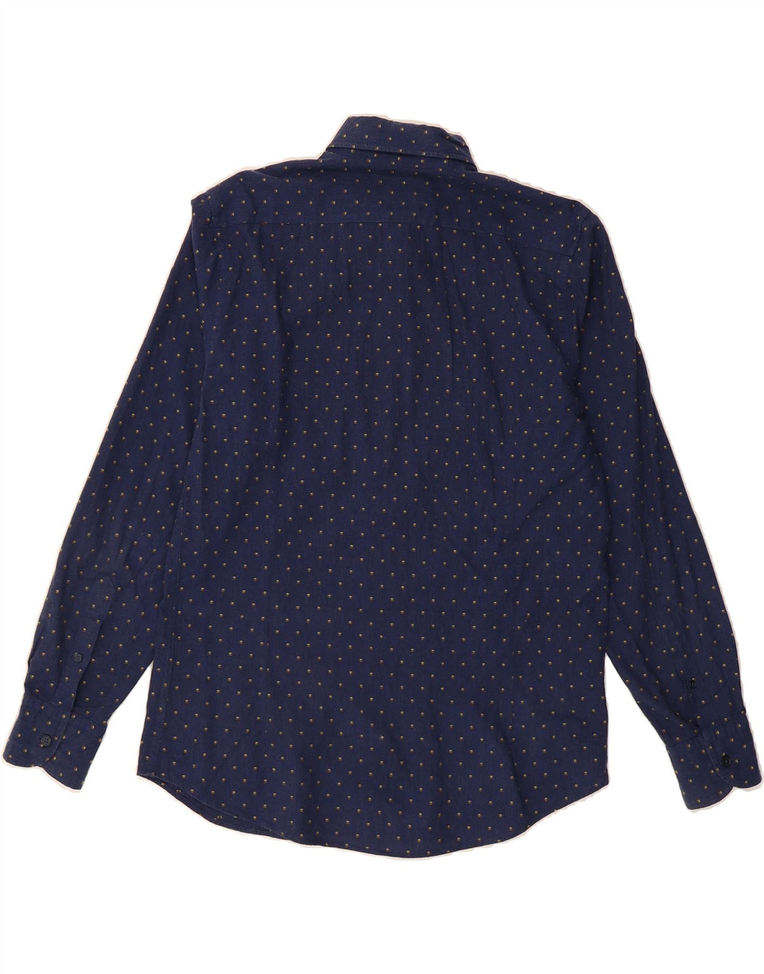 MASSIMO DUTTI Mens Shirt Medium Navy Blue Spotted Cotton Vintage Massimo Dutti and Second-Hand Massimo Dutti from Messina Hembry 
