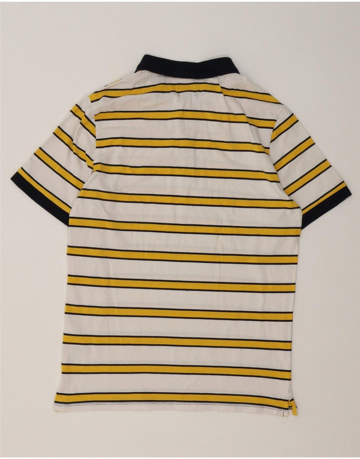 Polo da uomo Guess in cotone a righe grandi bianche